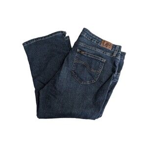 Lee Women's Jeans Size 20 2XL Straight Leg Dark Wash Plus Size Denim